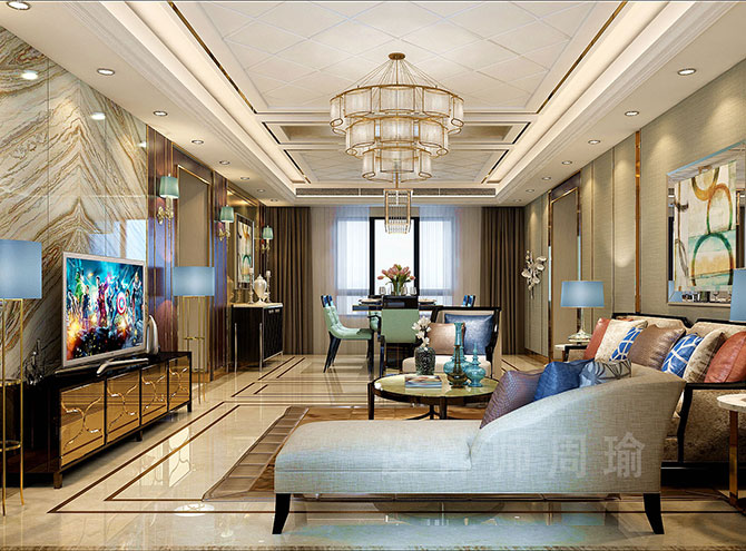 色尤诱黄图世纪江尚三室两厅168平装修设计效果欣赏
